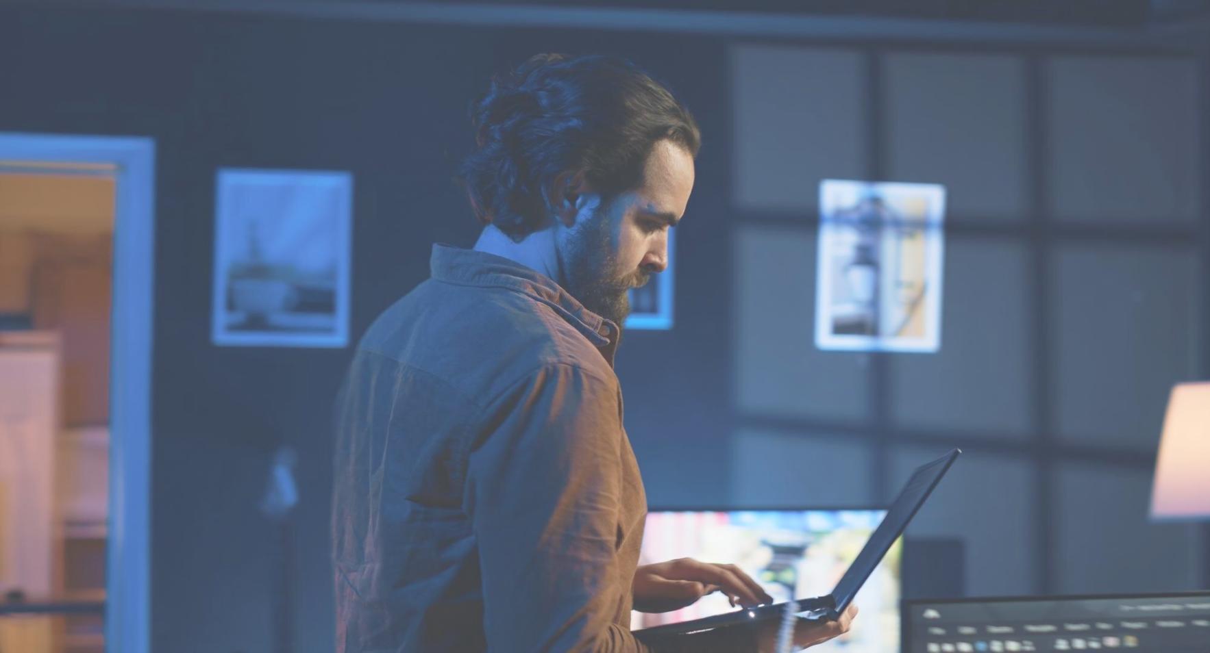 Students working on group project